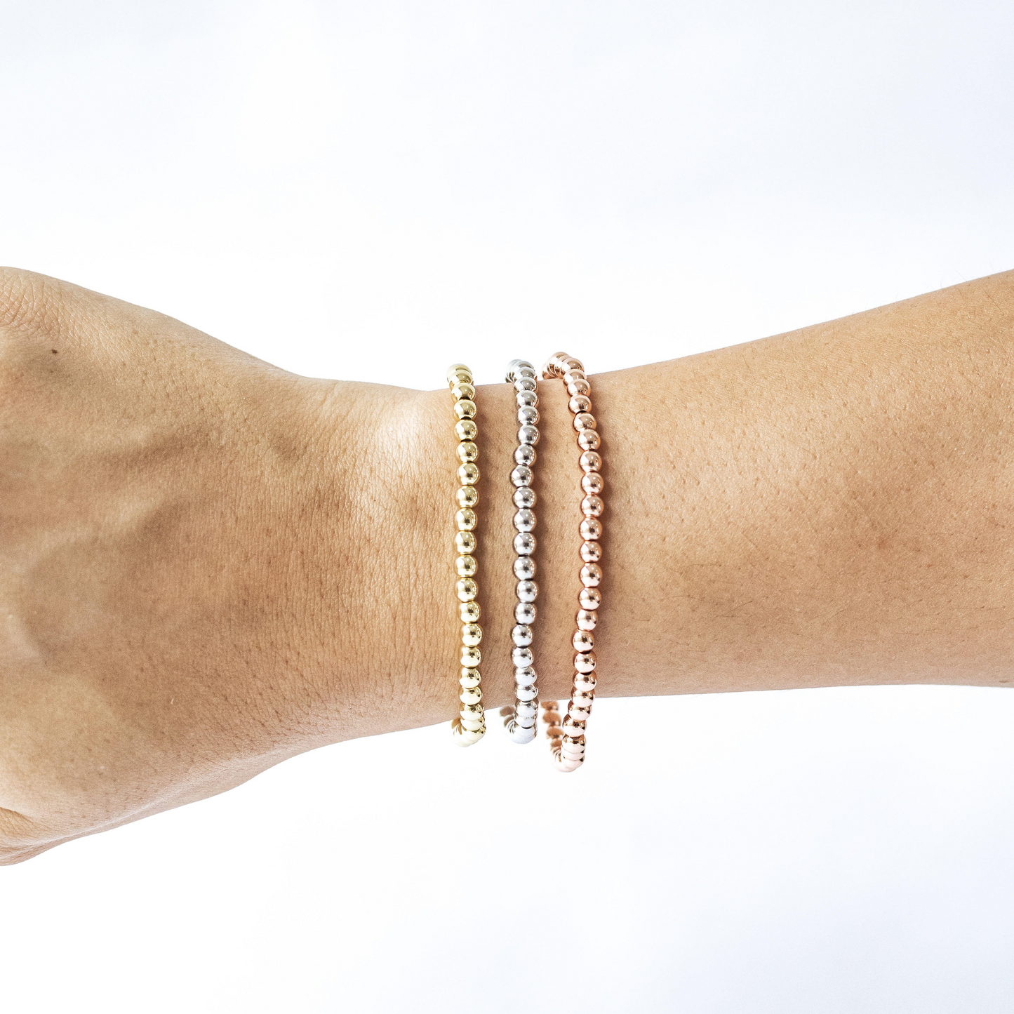 Trío de pulseras acero